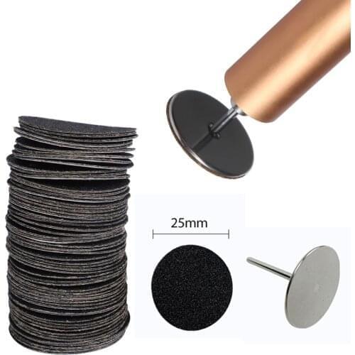 80/120/180# Replaceable Sandpaper Disc Cuticle Callus Remove Tool Electric Foot File Hard Dead Skin Remove Pedicure Drill Bits