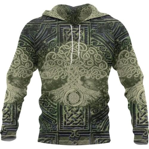 Tree of Life Celtic Hoodie 3D All Over Printed For Men/Women Spring/Autumn Casual Pullover Zip Hoodies Streetwear