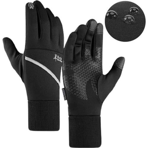 Extended Winter Ski Gloves Outdoor Windproof Cold-Proof Plus Velvet Non-Slip Warm Gloves Full-Finger Touch Screen Unisex Gloves