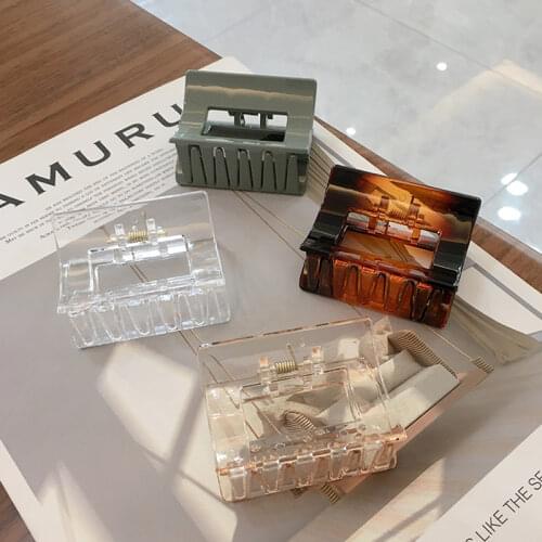 2021 Korean Fashion Women Girls Hair Claw Clip Small Geometric Hair Clamp Grab Clips Hairpin Hair Clamps Headwear Accessories