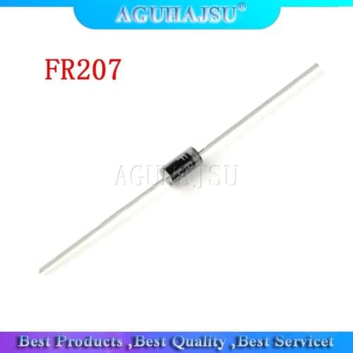 100PCS Rectifier Diode 2A 100 0 v DO-15 FR207
