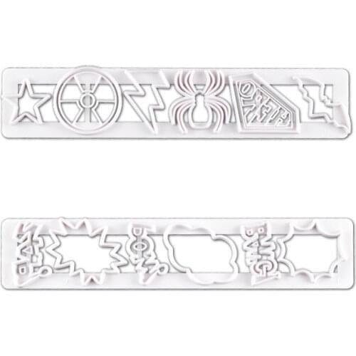 2 Pcs Animal Hero Cookie Cutter Plastic Biscuit Knife Baking Fruit Cake Kitchen Tools Mold Embossing Printing