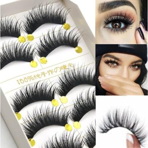 5 Pairs Eyelashes 3D Mink Lashes Handmade Full Strip Lashes Cruelty Free Luxury Mink Eyelashes Makeup Lash maquiagem faux cils