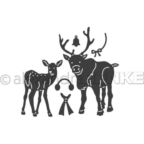 AliliArts Metal Cutting Dies Winter Deer and Elk diy Scrapbooking Photo Album Decorative Embossing PaperCard Crafts Die 2020