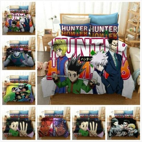 Anime HUNTER HUNTER Home Textile Pillow Case 3D Bed Linen Duvet Covers Comforter Bedding Sets Bed Set Home Decor Bedding