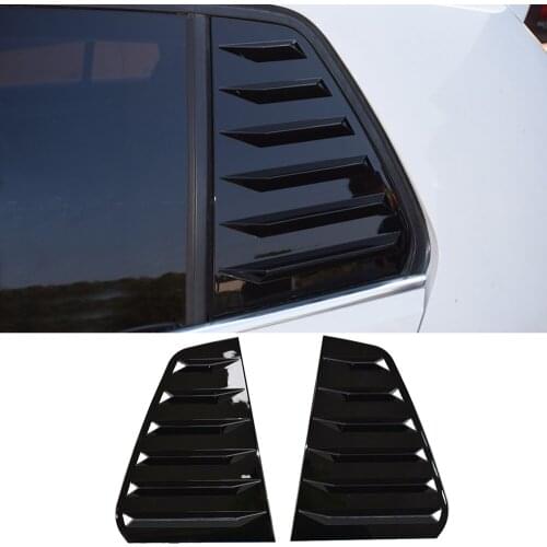 For Volkswagen Golf 7 Mk7 Hatchback 2013-2019 Accessories ABS Rear Window Louvers Shutters Blinds Cover Trim 2pcs Car Styling