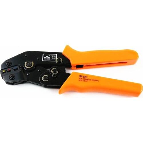 Free Shipping SN-02C Ratcheting Wire Crimping Plier Tools for Insulted Terminals and Butt Connectors Crimper