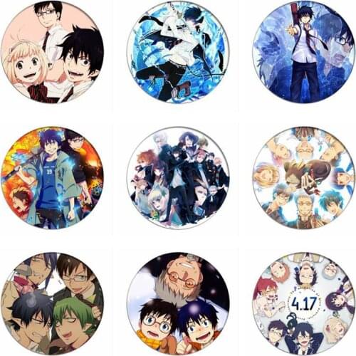 COSSUN Blue Exorcist Cosplay Badge Ao no Exorcist Rin Okumura Brooch Pins Collection Button Icon Breastpin Badges for Backpacks