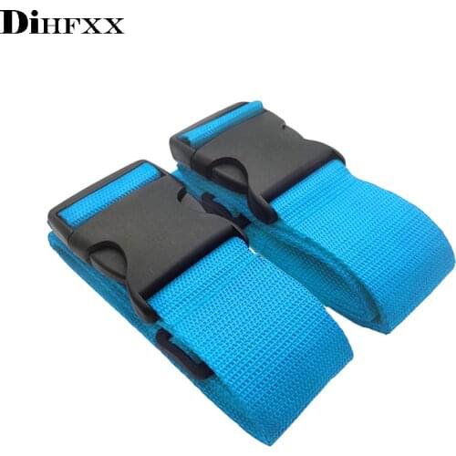 DIHFXX 7 Colors Adjustable Nylon Lock Travel Luggage Straps Belt Protective Travel Accessories Suitcase Packing Belt viaje