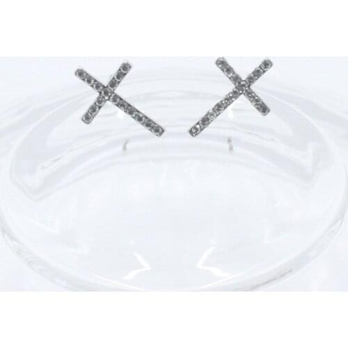 GrayBirds New Delicate Cross Earring Ear Nail 1.5*1.0cm Copper Embryo Stainless Steel Ear Needle Girlfriends Gifts GBE001X