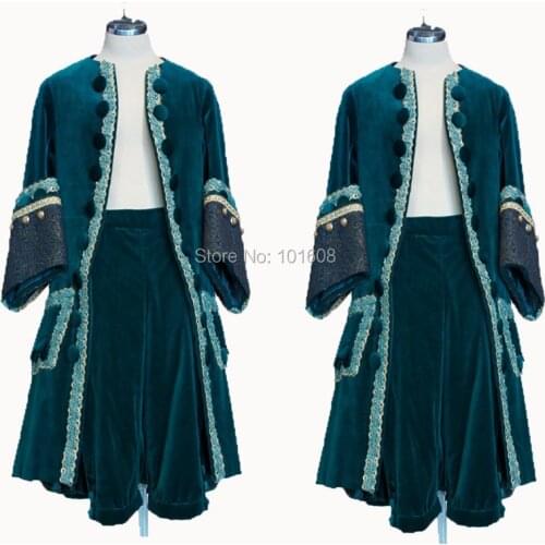 Customized!Jackets+skirt Mens 2pcs Black Velves Retro Coats Singer DJ concert MAN Victorian stage Performance MALE Suits N-023