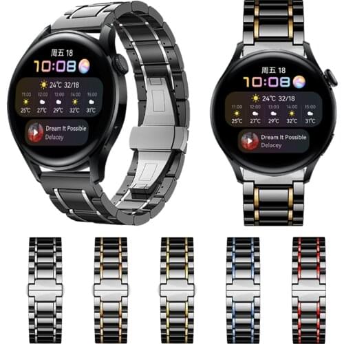 Luxury Ceramic strap for HUAWEI Watch 3 Band Bracelet for Huawei Watch3 GT 2e GT2 46mm &Honor GS Pro Watchband Strap