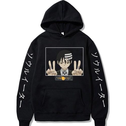 Japanese Anime Funny Soul Eater Hoodies Casual Pullover Sweats Hoodie Fashion Sweatshirts