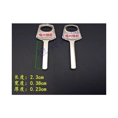 Small diamond key padlock key manually polished long beam padlock key embryo film