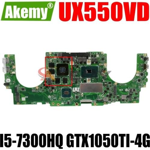 AKEMY UX550VD Laptop Motherboard For ASUS ZenBook Pro UX550VE UX550VW UX550V Original Mainboard I5-7300HQ GTX1050TI-4G