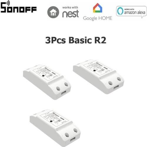 3PCS Itead Sonoff Wifi Smart Switch Wireless Relay Switch Universal DIY Automation Module Smart Home Wifi Switch Domotica Device