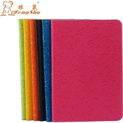 Zongshu Lavender Passport Holder PU Leather ID Card Travel Ticket Pouch Packages passport Covers Candy Color passport wallet