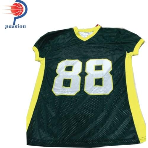 OEM Forest Green And Neon Yellow American Stylish Football Shirts