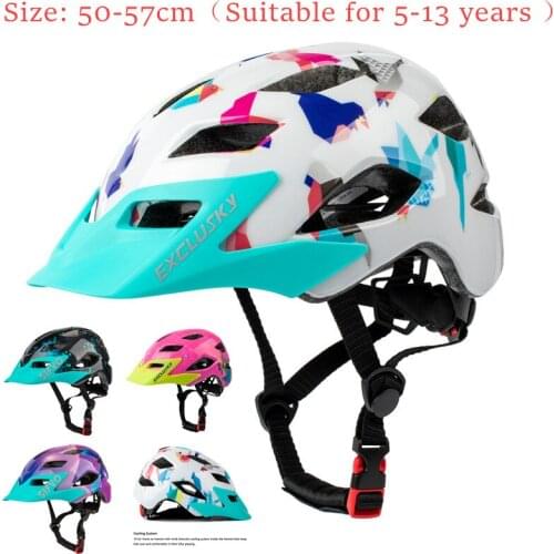 EXCLUSKY Children Cycling Helmet size adjustable Child Skating Riding Safety Helmet Kids Balance Bike Bicycle Protective Helmet