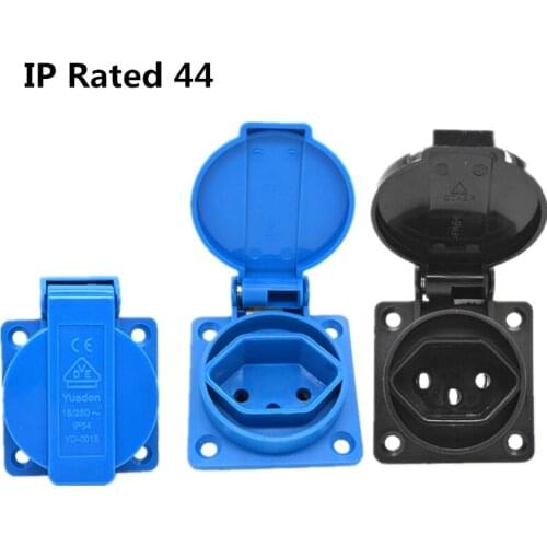 10A/20A 250V Blue/Black Generator Control Panel Brazil/Switzerland Dust-proof Socket for Home Desktop Connector Plug