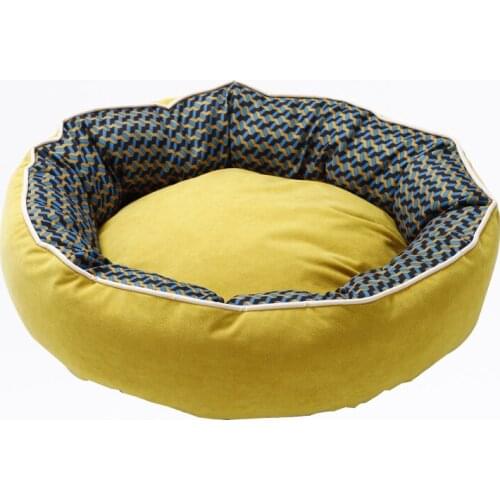 Movable Washable Pet Dog Bed Indoor Warm Kennel House Pet Cat Kennel Soft Comfortable Sleeping Cat Sleeping Round Bed Sofa Mats