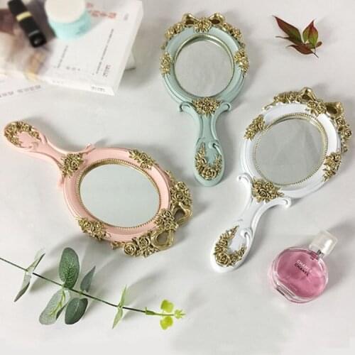 Resin carved vintage princess mirror makeup mirror party decoration