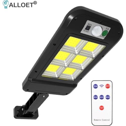 Durable Waterproof Solar COB Wall Light Multi-functional Practical Human Motion Sensor Remote Control Security Lamp
