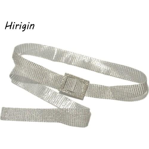 120CM Brilliant Womens Belt Waist Chain Full Diamond Rhinestone Crystal Belt Luxury Large Party Waist Belt for 2020 Fashion