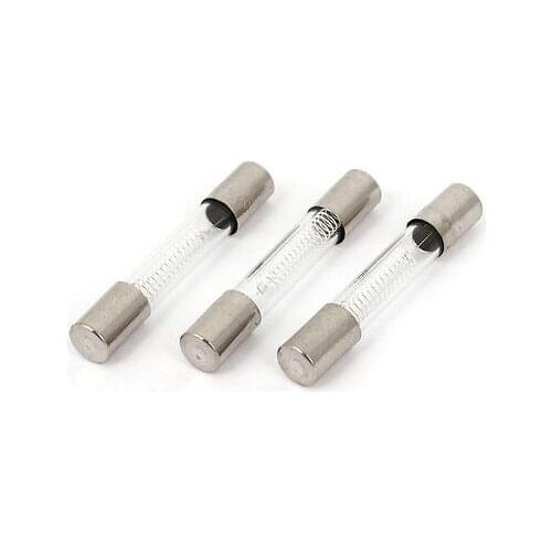 3Pcs Glass Tube Fuse High Voltage 0.65A 5kV 6 x 40mm for Microwave Oven