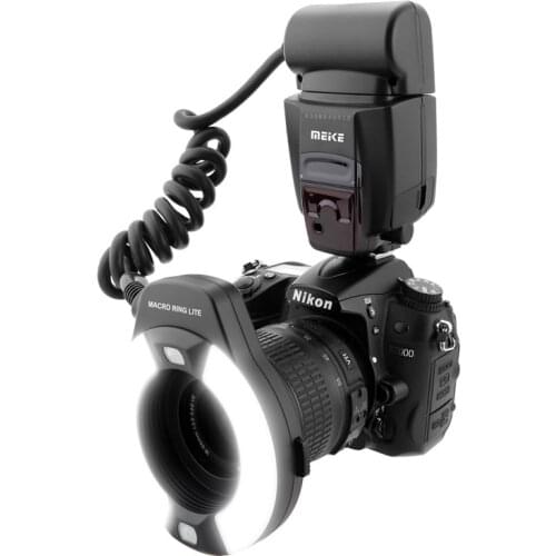 Meike MK-14EXT LED TTL Macro Ring Flash Lite AF I-TTL Assist Lamp For Nikon DSLR Camera Free Shipping