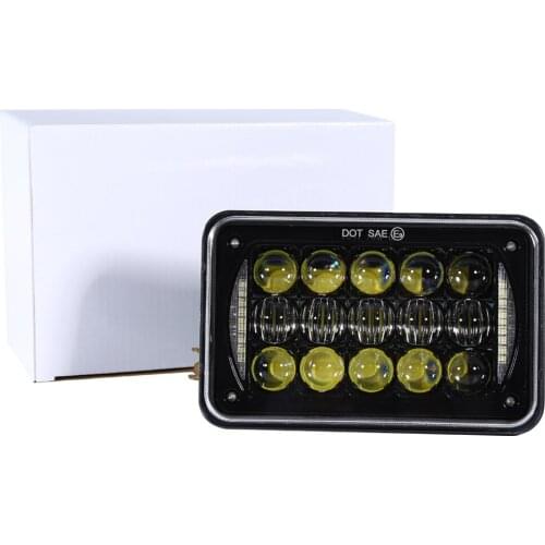 LED6448 48W Epistar 4x6 Rectangular LED Headlight with High Low Beam DRL for Jeep LANTSUN