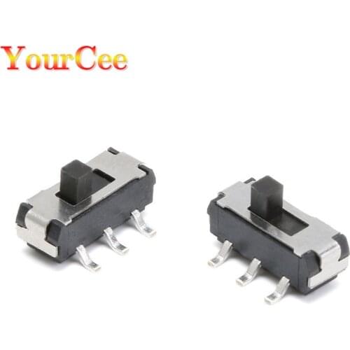 20pcs Toggle Switches MSS-22D18 MSS22D18G2 Double 6 Feet Two Block MSS-22D18G2 2P2T Handle High 2MM SMD Slide Switch DC 12V