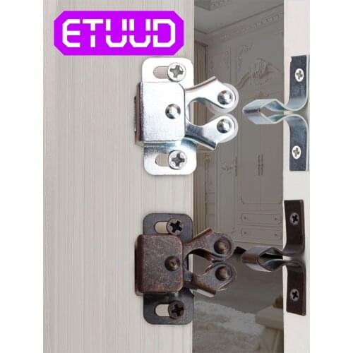 ETUUD 1/8/16pcs Cabinet With Screws Latch Closer for kitchen furniture Catches Double Roller Catch Door stop Hardware fittings