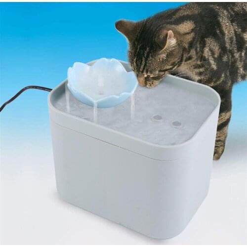 Cat Water Fountain Automatic Circulation Fountain Water Dispenser Water Feeder For Pet Cat Dog Kitten Sky-Blue Pink