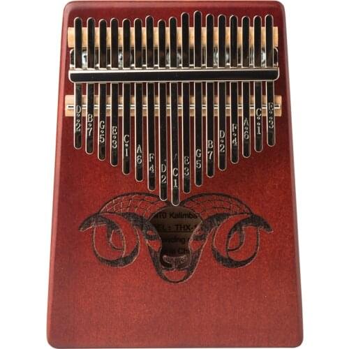 17 Key Kalimba Thumb Piano Finger Sanza Mbira High-Quality Mahogany Wood Body Keyboard Musical Instrument for Kids Beginner Gift