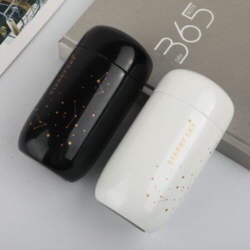 200ml Double Wall Thermos Bottle Starry Sky Mini Small Capacity Coffee Mug Stainless Steel Vacuum Flask Thermo Portable Cup Gift