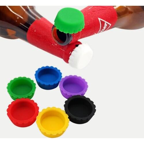 32pcs/Set Silicone Beer Bottle Caps Reuse Practical Colorful Leak Free Sealing For Wine Beverage Sealer Stopper Bottle Covers