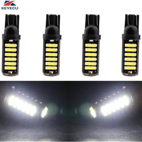 KEYECU 4 Pieces White T10 7020 20SMD LED Bulbs Super Bright Replacement Lights Side Lamps Interior Light