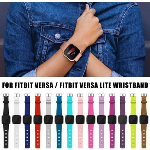 80mm Soft Silicone Classic Wristband Watch Band Strap For Fitbit Versa Fitbit Versa Lite Smartwatch Accessory
