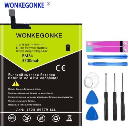 WONKEGONKE BM34 3500mAh Battery Built-in Li-ion For Xiaomi Mi Note Pro Replacement Mobile Phone Batteries Bateria
