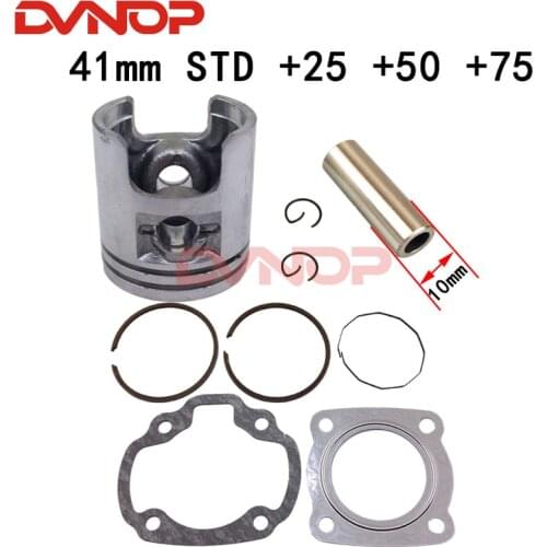 2-stroke motorcycle engine Accessories AG50 AD50 Piston ring Components Piston diameter 41mm pin 10mm