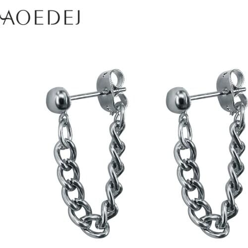 AOEDEJ Stud Earrings Men 2018 Tassel Earrings For Men Womens Vintage Earring Fashion Jewelry Biker Punk Earrings Studs