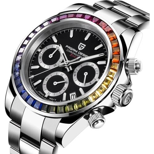 2021 PAGANI DESIGN Mens Watches Luxury Automatic Date Watch Men Quartz Watches For Men Chronograph Japan VK63 Relogio Masculino