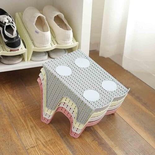 Shoe Slots Double Layer Plastic Space Saver Holder Shoes Box Organizer Storage Footwear Space Saving Cabinet Closet Shoe Rack