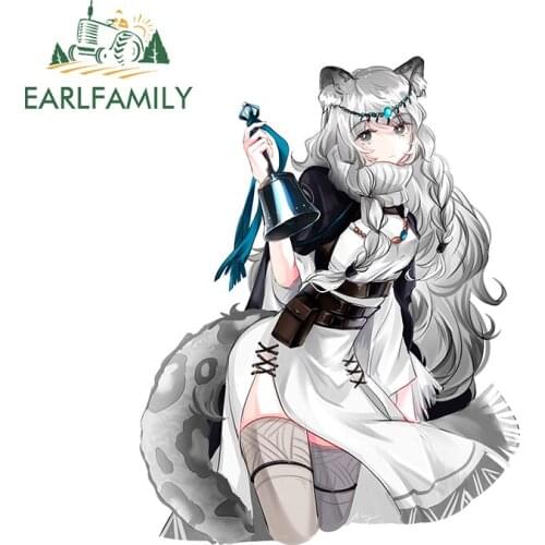 EARLFAMILY 13cm x 10.5cm for Wolf Girl Funny JDM Car Stickers 3D Funny Snowboard Fashion Decals Waterproof Occlusion Scratch