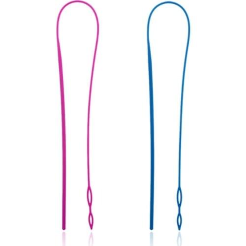 Flexible Plastic Drawstring Threader Portable Elastic Belt Rope Weaving Tool 58cm Wearing Rope Cited Clips Drawstring