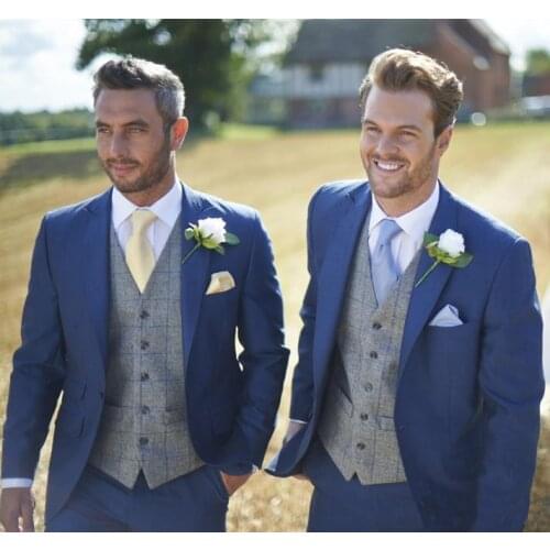 Hot Sale Mans Suits For Wedding Slim Fit Suits Custom Groom Suit Prom Formal Suits Groom Wear 3 Pieces Suit(Jacket+Pants+Vest)