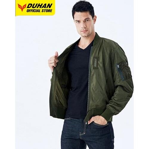 DUHAN Motorcycle Jacket Men Motocross Chaqueta Moisture Wicking Breathable Moto Cycling Jacket Wear Resistant Elbow Protection