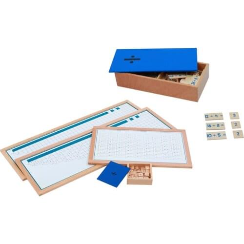 Montessori Materials Division Working Charts and Equations& Dividends Box Wooden Math Toys Tables of Arithmetic