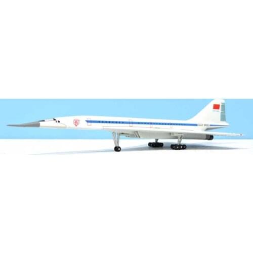 Plane Model Toy 1/350 ScaleTU-144 CCCP-77114 Aeroflot Russia Tupolev Diecast Alloy Aircraft collectible display Airplanes